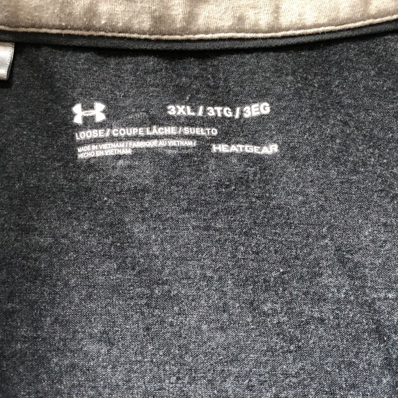 Mens Underarmor Heatgear grey polo 3XL - runs small - Picture 3 of 5